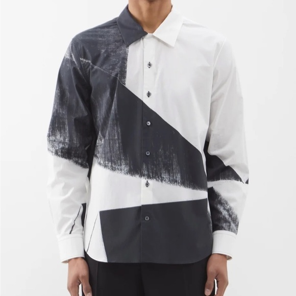 NWT Alexander McQueen Men's Brushstroke Shirt size - 16 - Picture 4 of 10